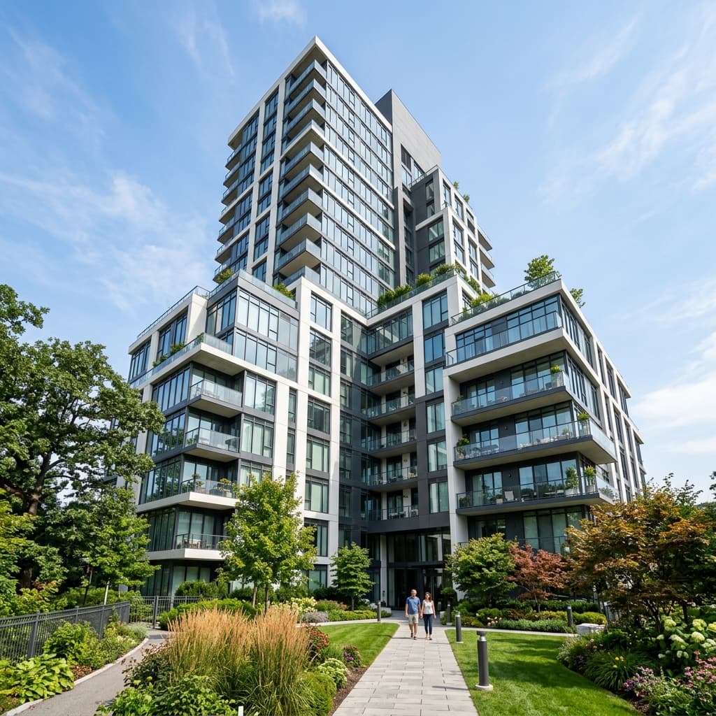 Modern apartment building